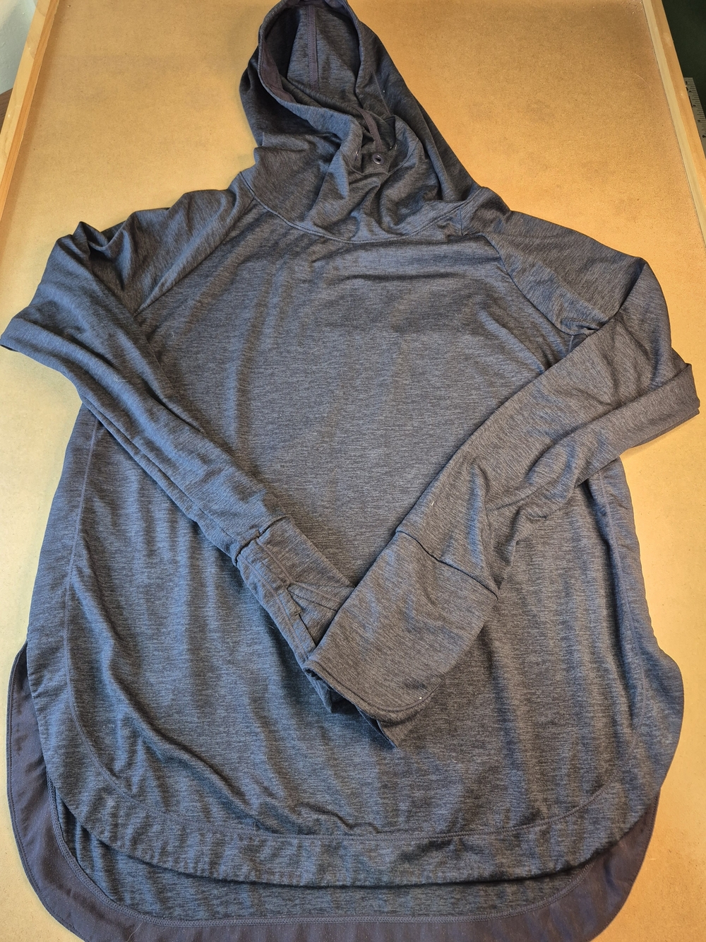 Athleta Men's Hooded Pullover in Heather Navy Blue - Very Soft!